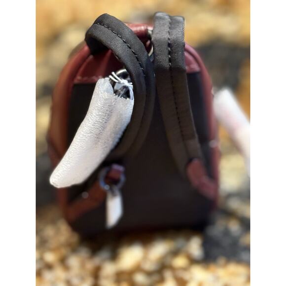 NWT COACH Mini Court Backpack Bag Charm BELL FLOWER PRINT F72955 Steel Blue - Picture 9 of 10